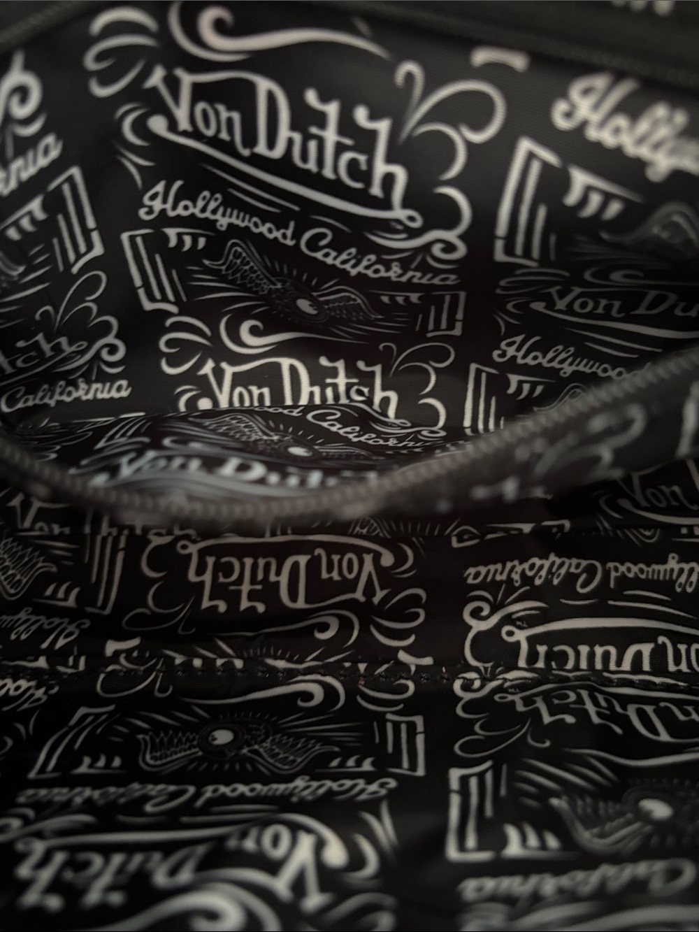 Von Dutch Denim Crescent Shoulder Bag - Picture 4 of 6